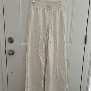White Linen Blend Pants A New Day Brand